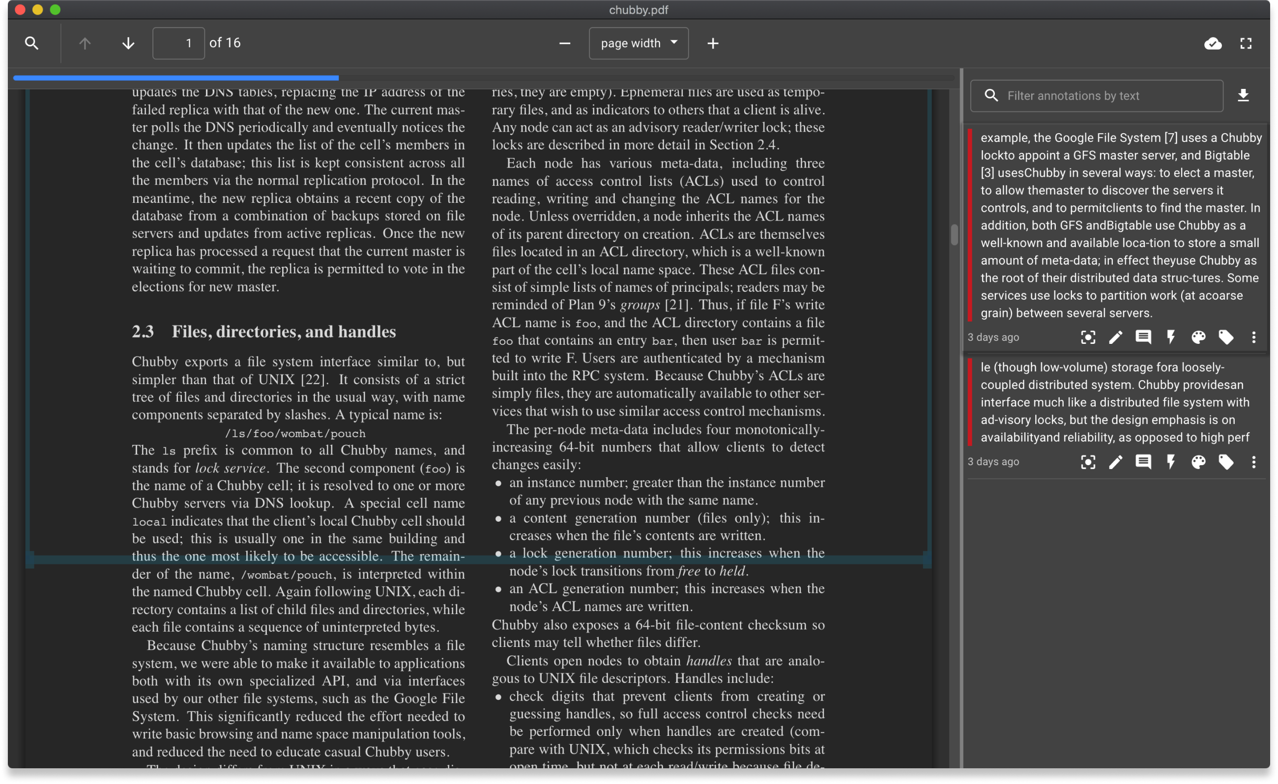 Polar App pdf reader dark-mode screenshot