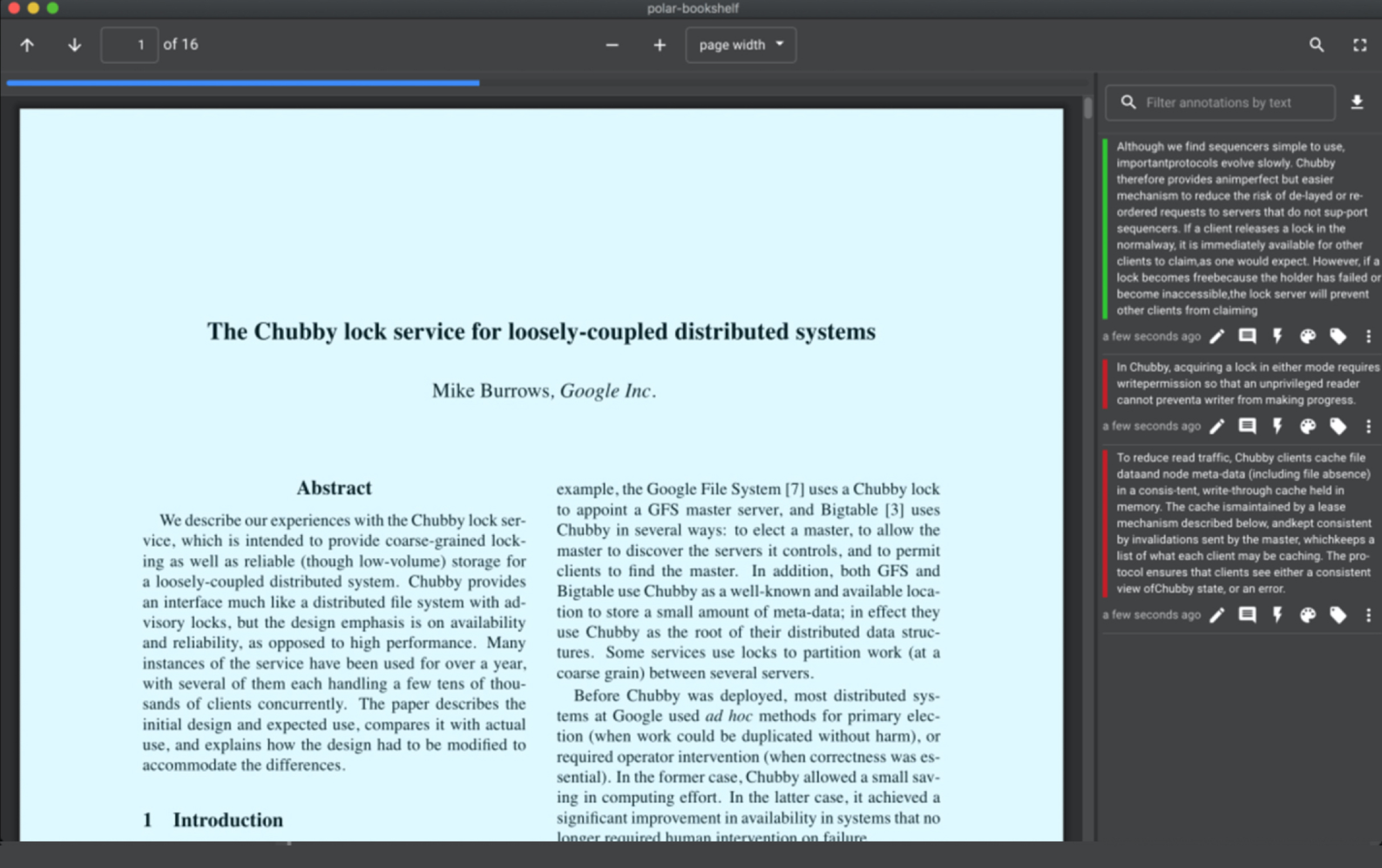 Polar App pdf reader screenshot